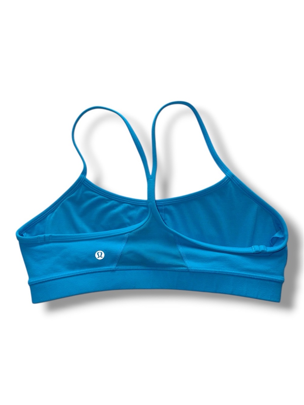 Lululemon Beach Blanket Blue Flow Y Bra IV Size 10 Mesh